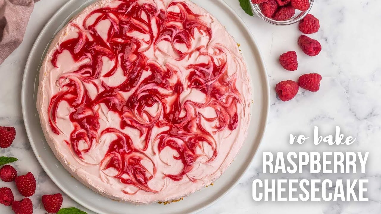 NO BAKE Raspberry Cheesecake - light and creamy | The Recipe Rebel