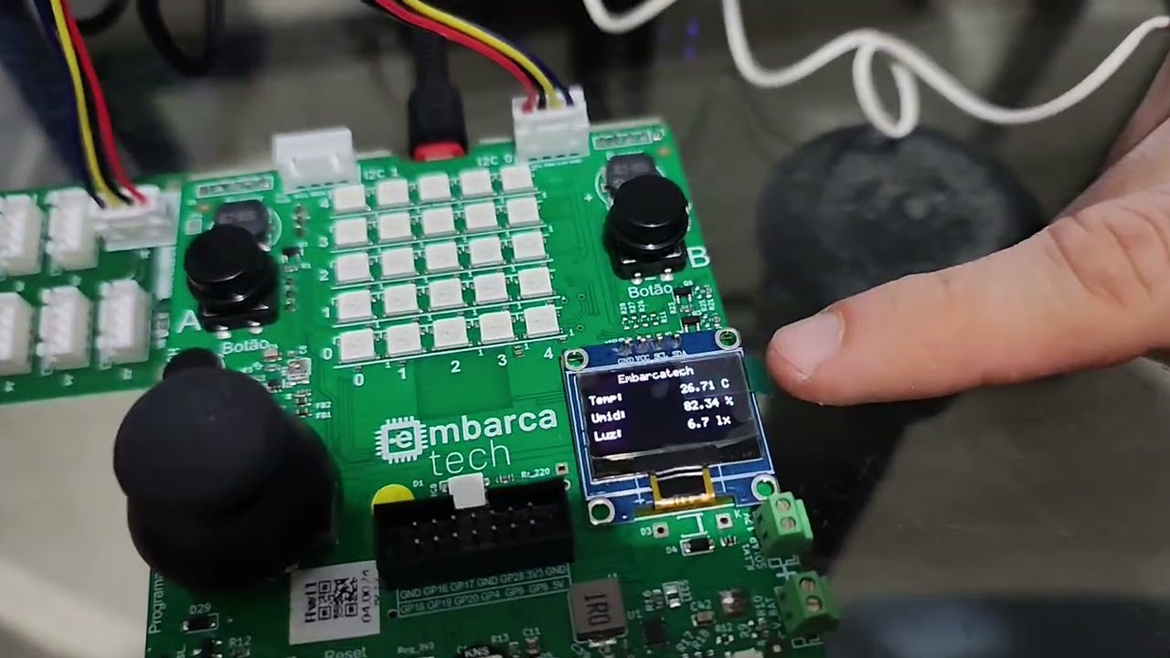 Raspberry Pi Pico W usando sensores de temperatura, umidade e luminosidade com MQTT.