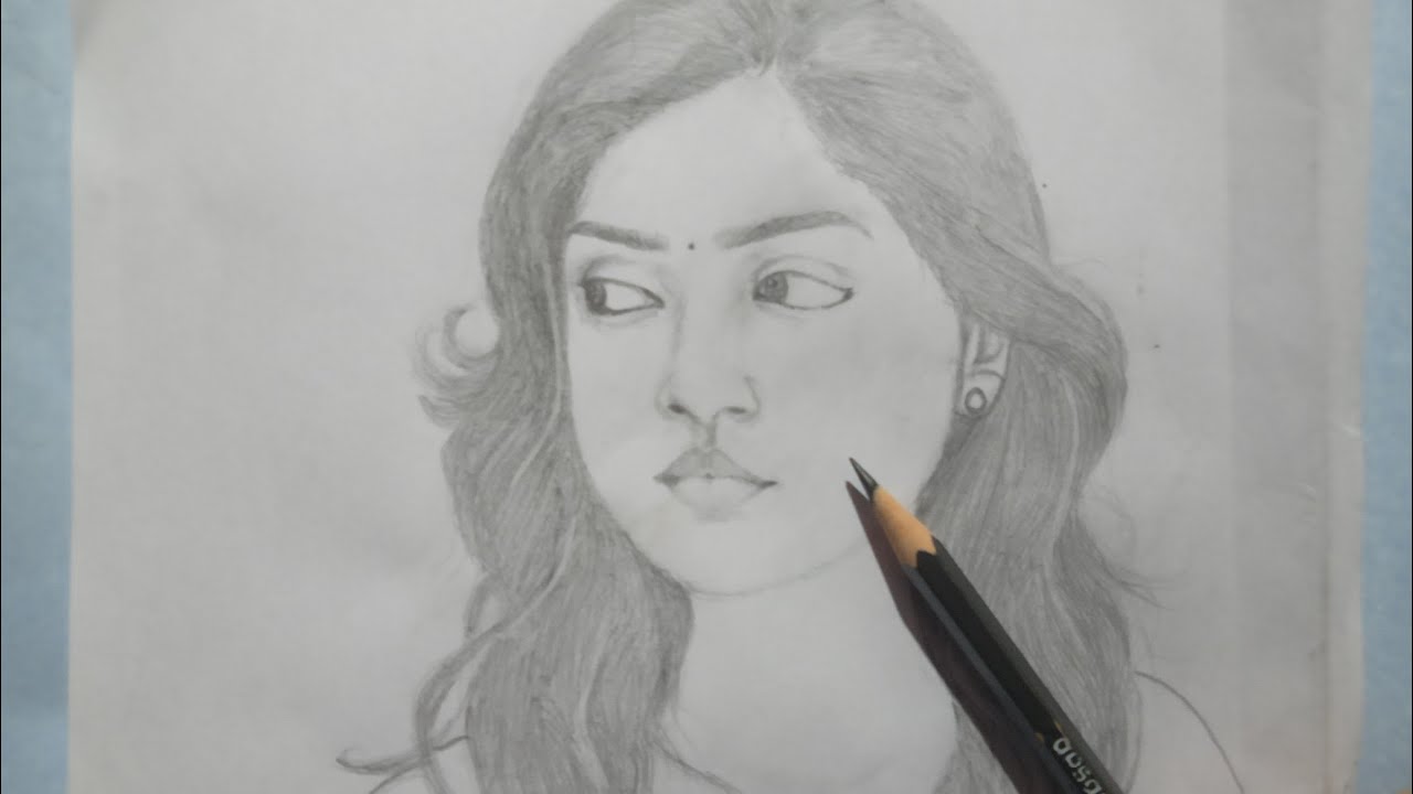 Actress Nazriya Pencil Drawing Video || Shamizz world