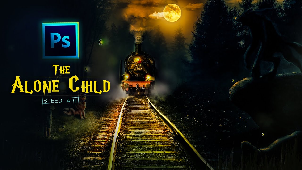 Alone child | photoshop manipulation #video  #viralvideo