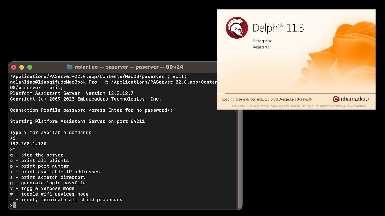 RAD Studio 11.3 PAServer Install & Uninstall 安裝 & 解除安裝