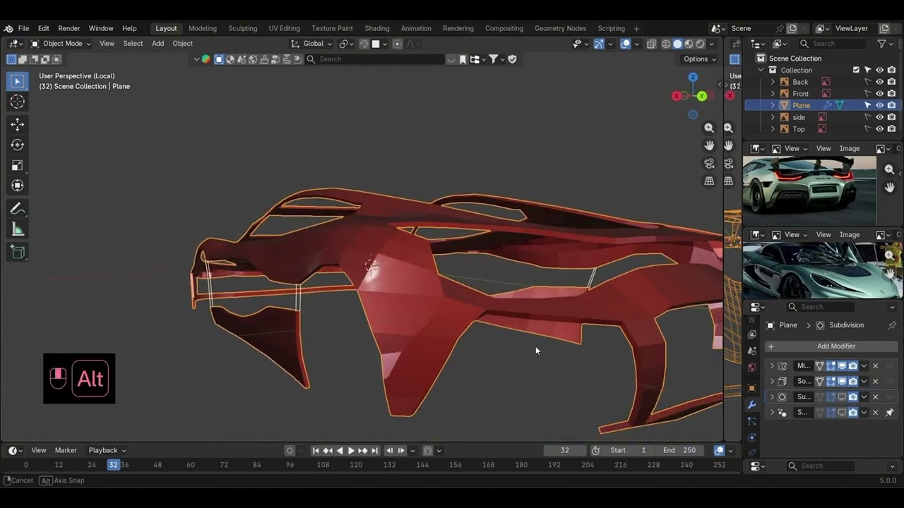 Car Modeling series Final part || #blender #dailyanimation #AkkuKiDuniya