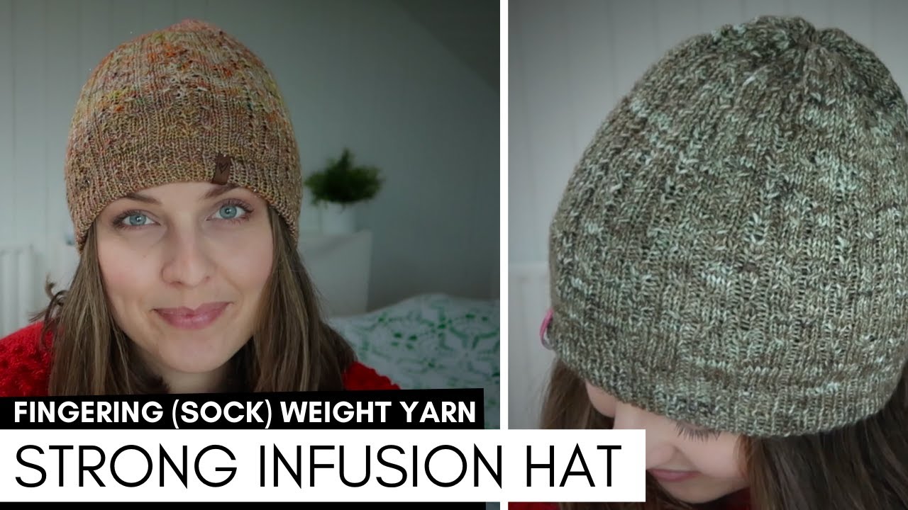 knitting pattern Strong Infusion Hat in fingering weight yarn
