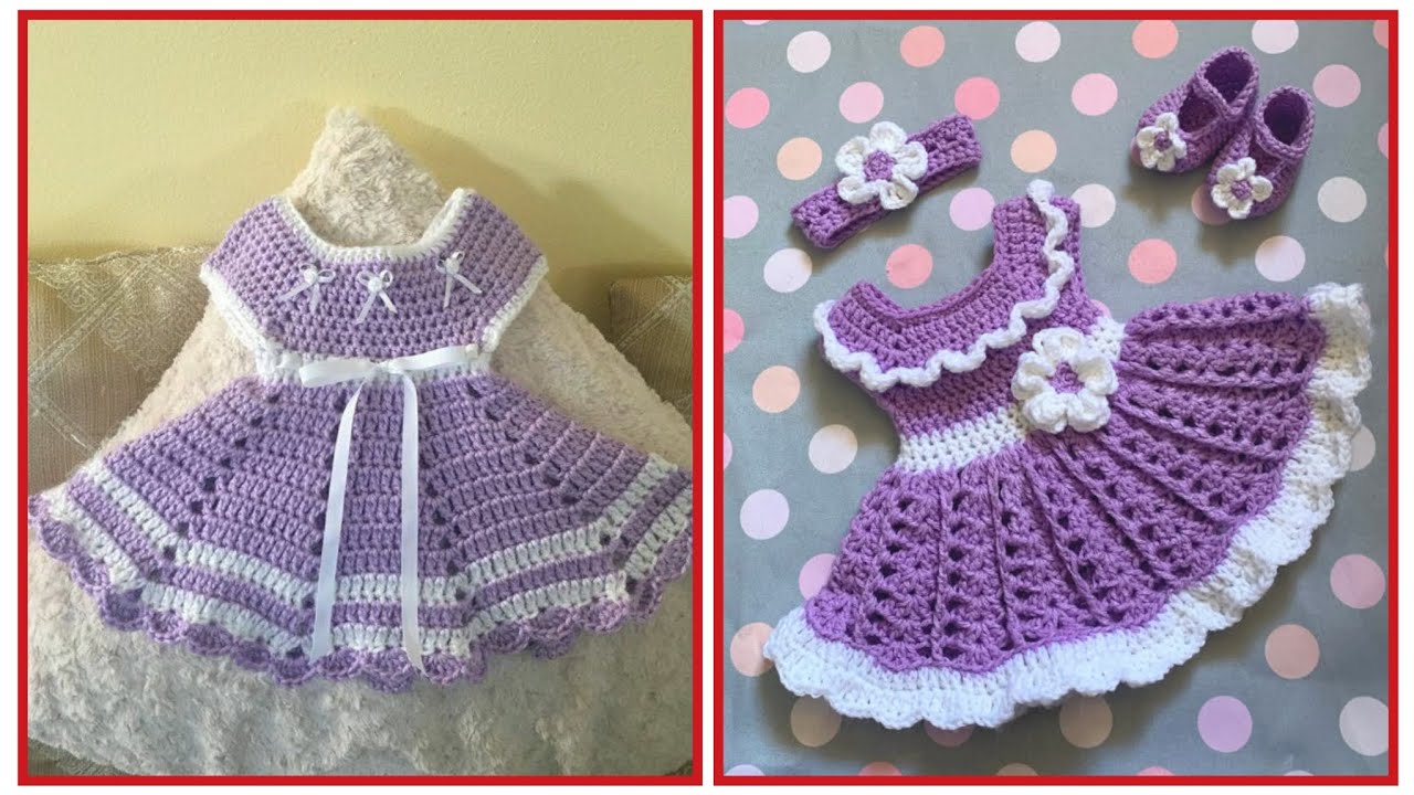 New Crochet Baby Frock Design Ideas | Easy Handmade Crochet Kids Dress