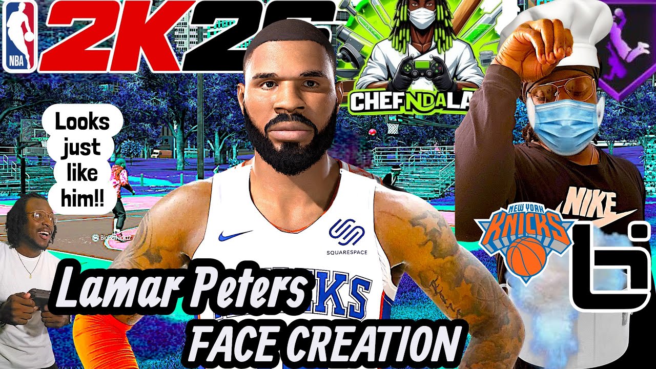 Реалистичное создание лица Ламара Питерса в NBA 2k26 (версия «Шеф-повар») 💪🏾🔥🔥