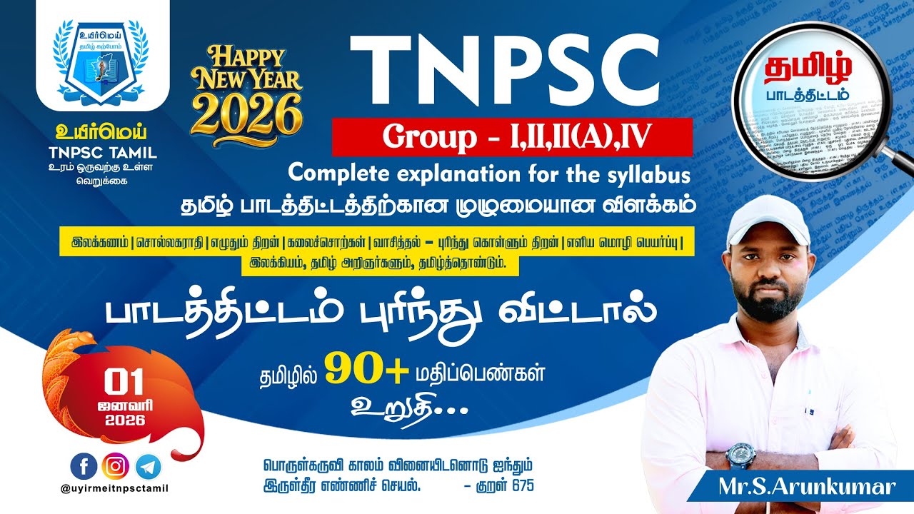 TNPSC | Group - I,II,II(A),IV | தமிழ் பாடத்திட்டத்திற்கான முழுமையான விளக்கம்  #உயிர்மெய் #tnpsctamil