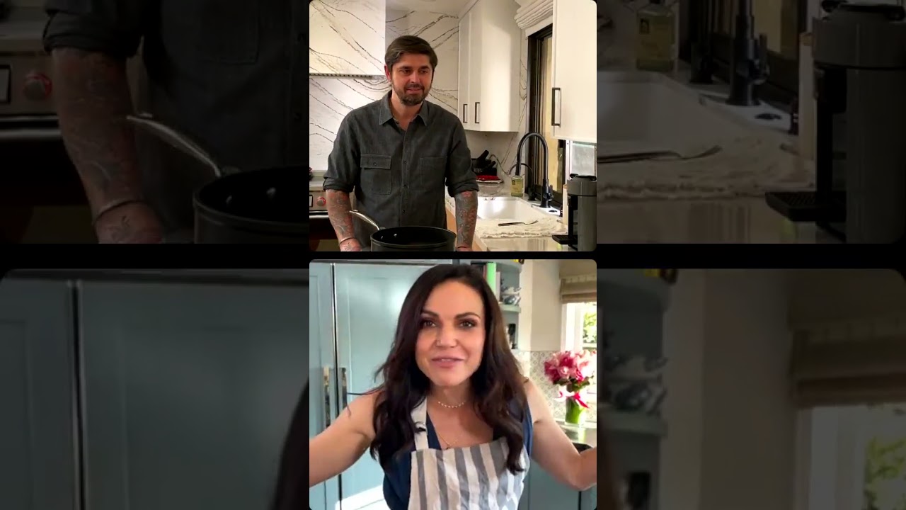 Lana Parrilla cooking with Chef Ludo (Ludovic Lefebvre) - Instagram live 11/04/2021