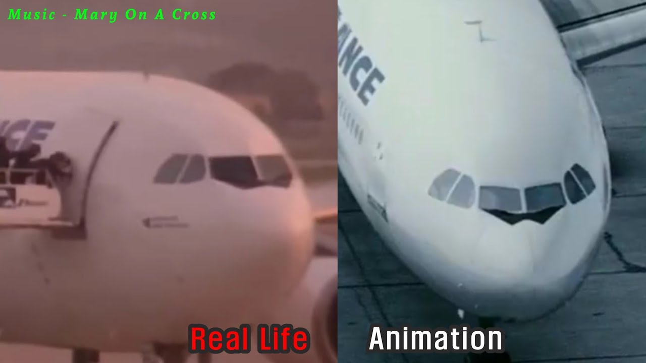 Air France Flight 8969 Animation vs Real Life