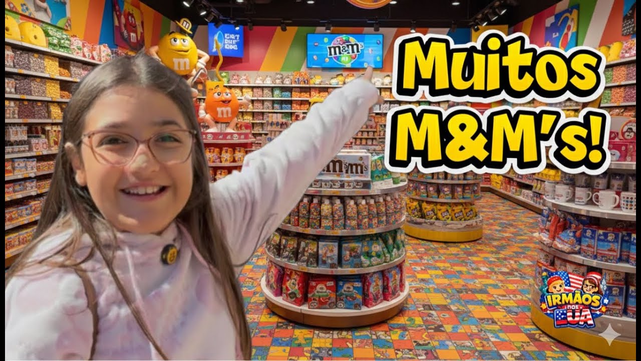 🍫 Nossa primeira vez na loja da M&M’s!