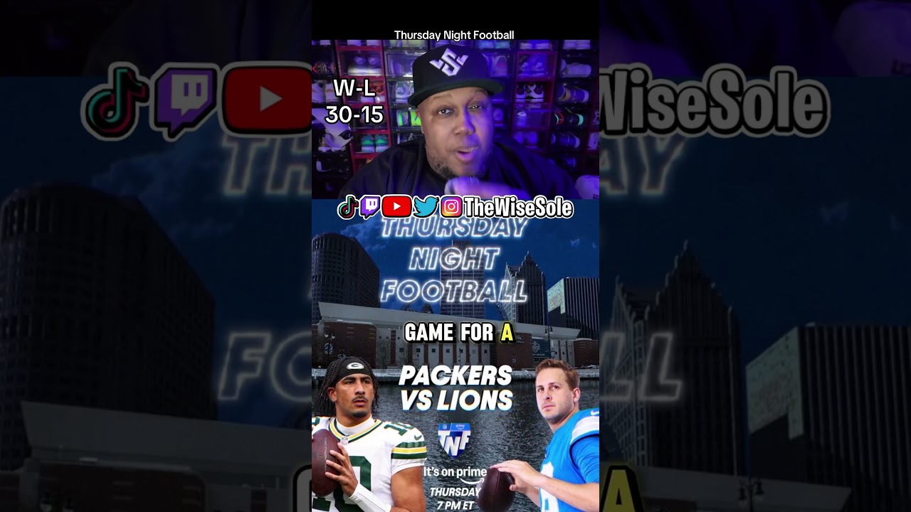 Packers vs Lions Thursday Night Football matchup. #NFL #thursdaynightfooball #nflpicks