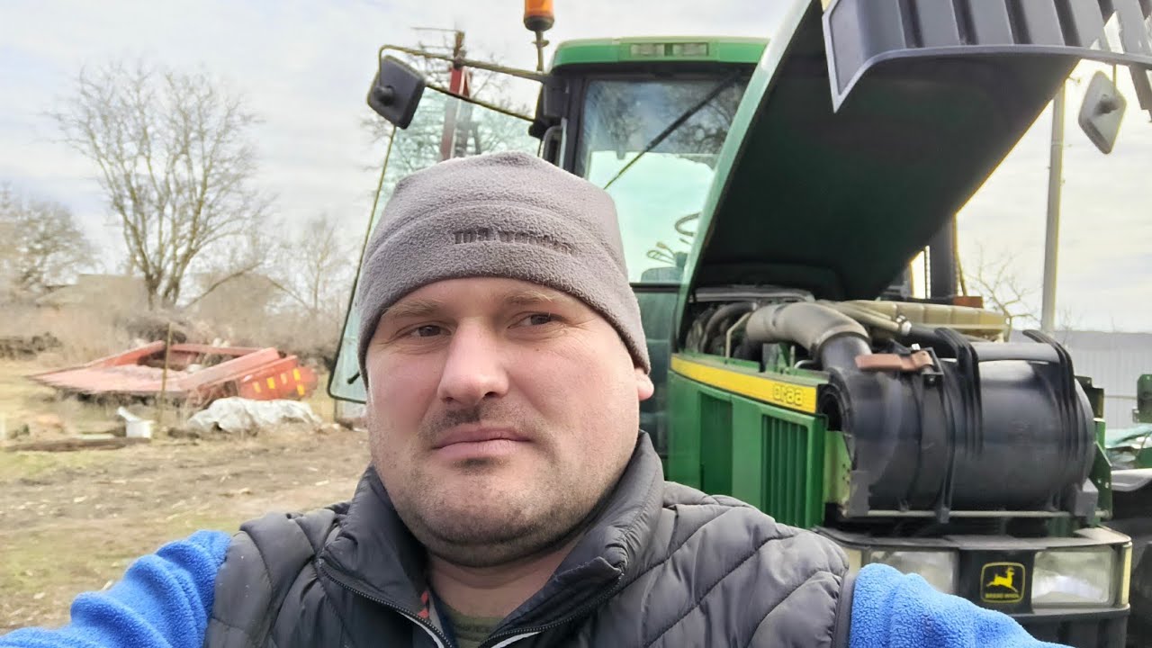 JohnDeere6610 + пружинна борона 9м, порівняння роботи з звичайною бороною, робота по Грудці.