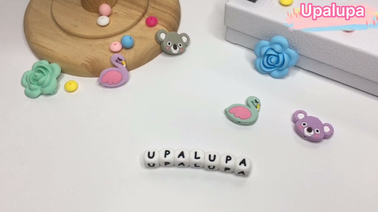 baby unique shower gift, personalized pacifier clip with silicone letter beads