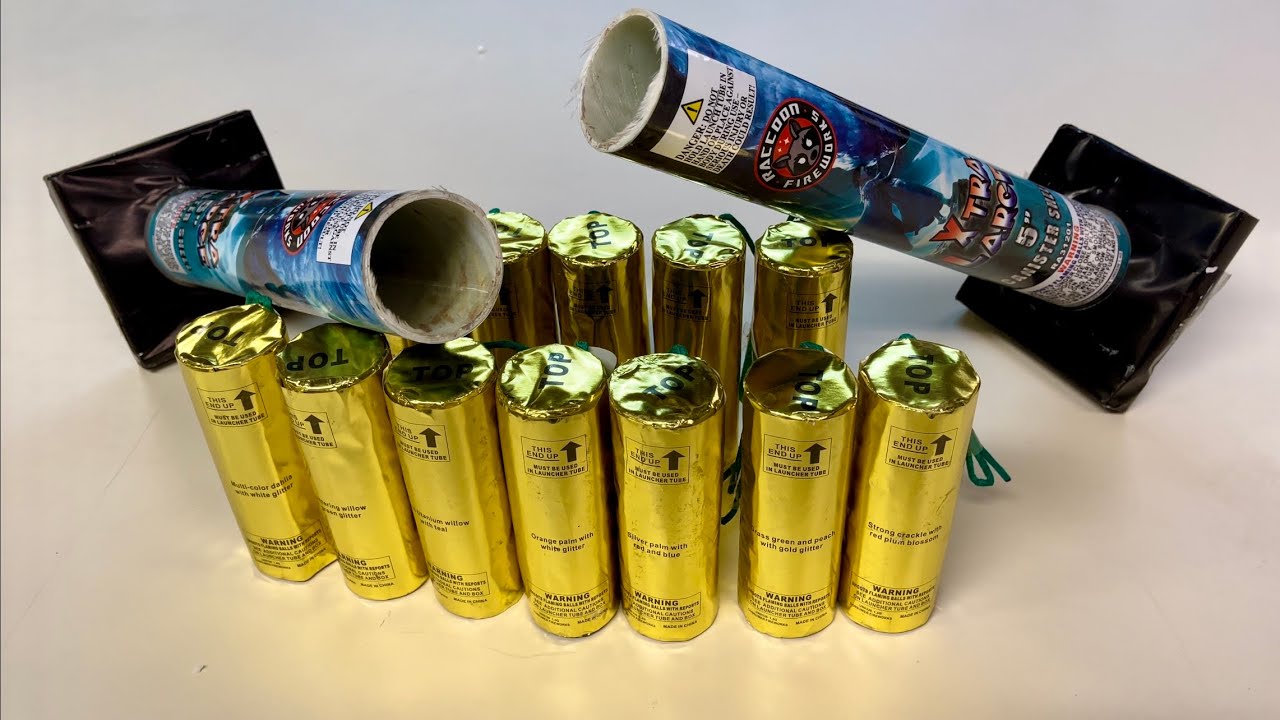 XTRA LARGE 5” CANISTER SHELLS - Raccoon Fireworks