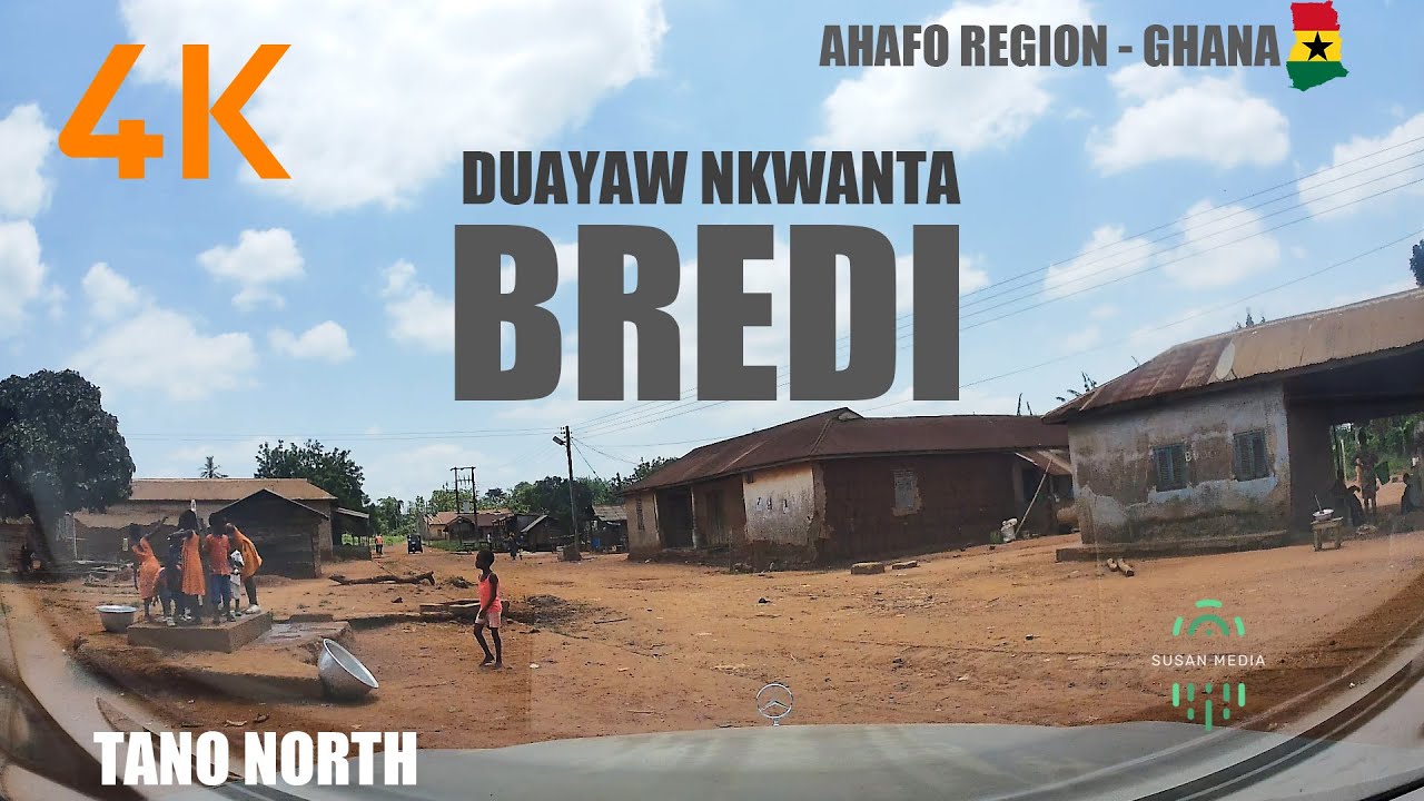 Bredi Drive Tour from Duayaw Nkwanta Ahafo Region Ghana 4K