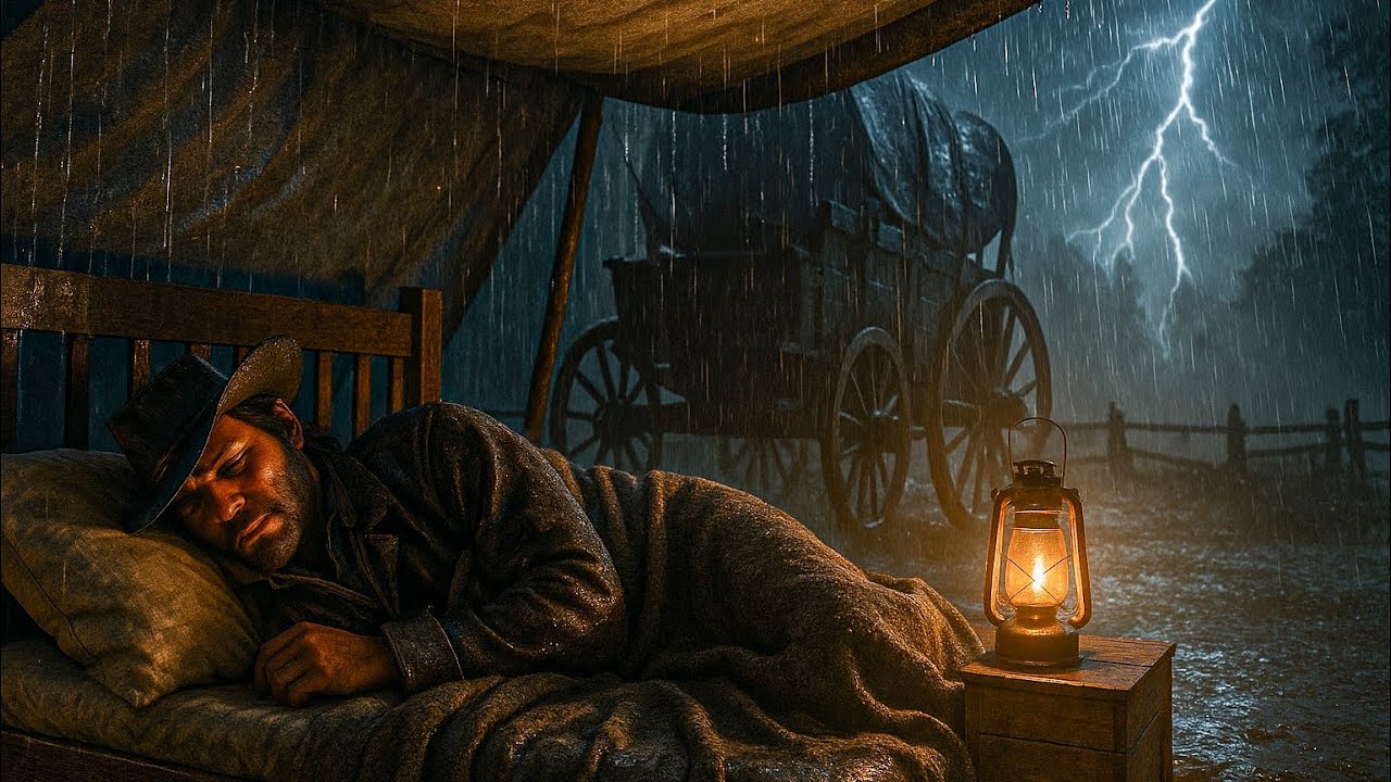 Arthur’s Peaceful Wagon Shelter for Deep Sleep During Thunderstorm | RDR2 ASMR 