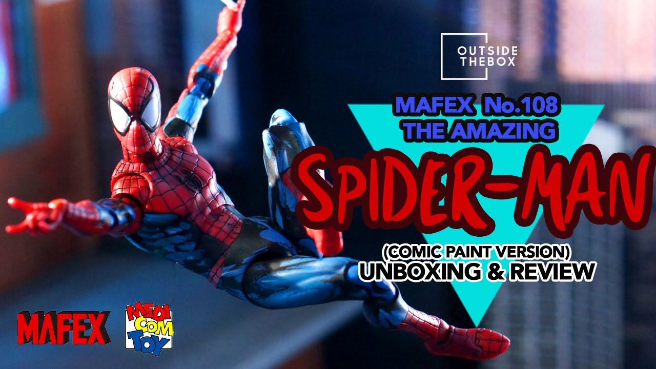 Mafex No.108 The Amazing Spider-Man Action Figure (Comic Paint Ver) Unboxing and Review