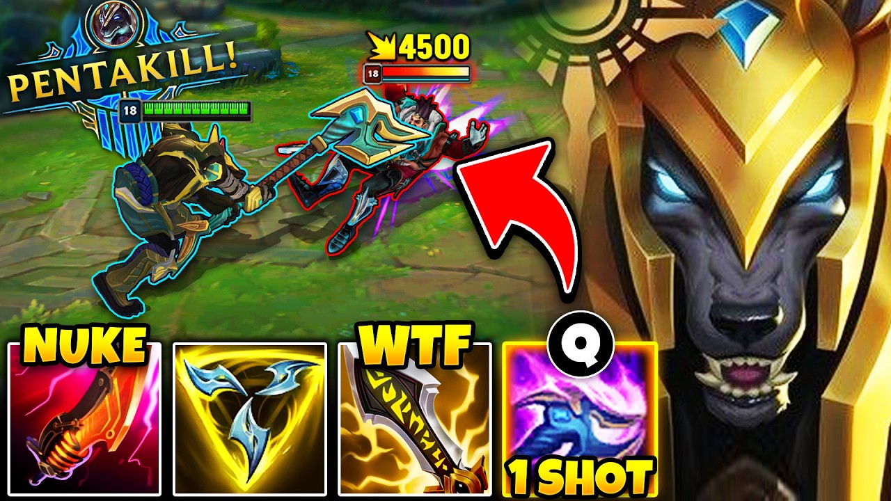 Mathematically correct Nasus one shots you with a single ability... (PENTAKILL)