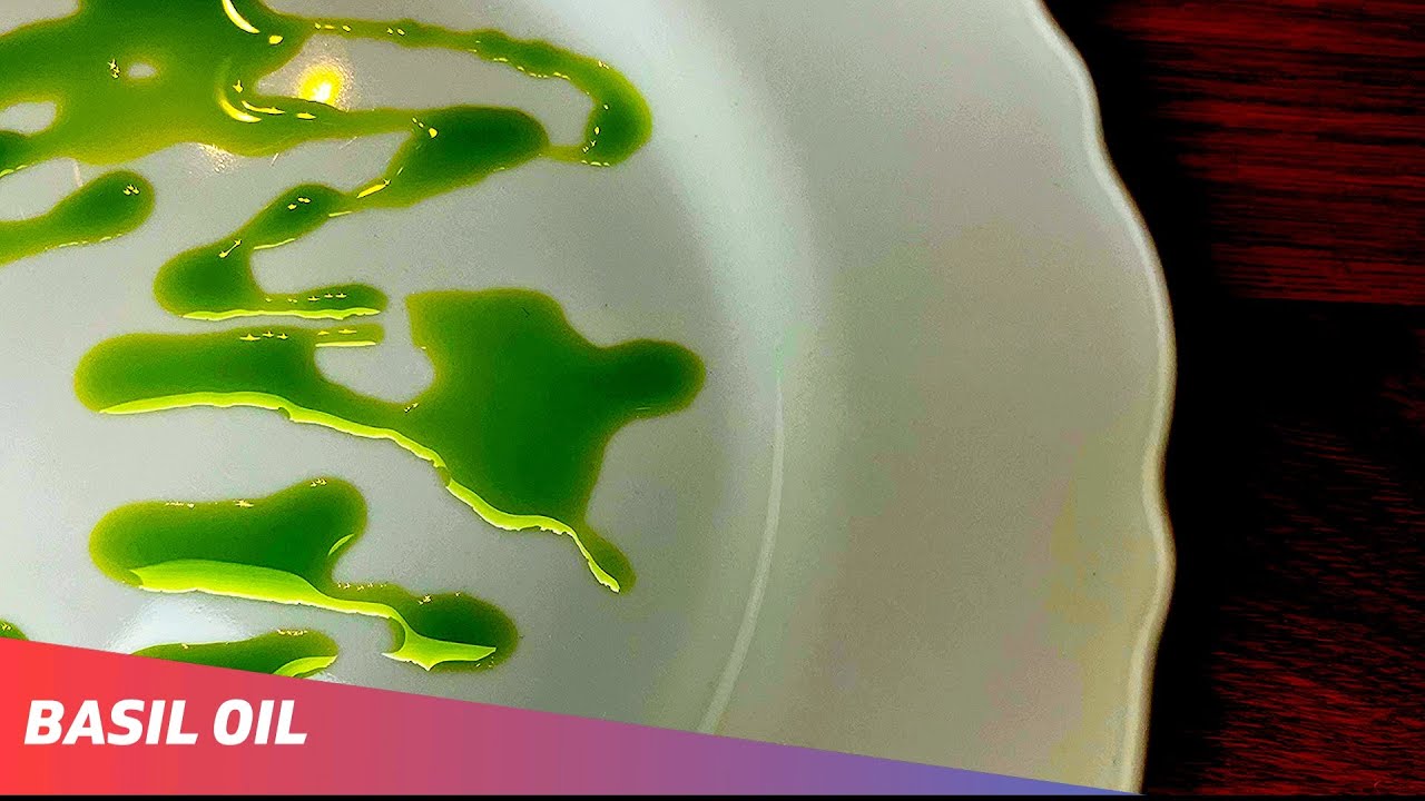 Green herb oil | Basil oil - Matin's kitchen