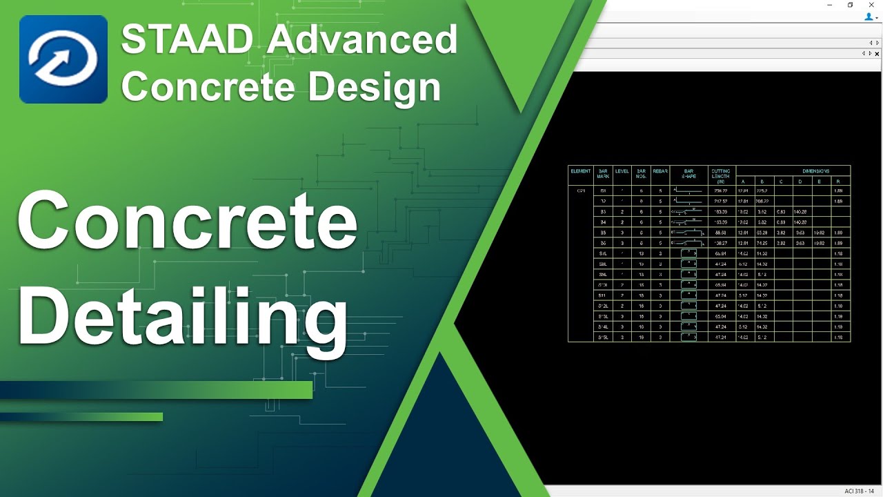 Grouping Concrete Member Designs with STAAD Advanced Concrete Design