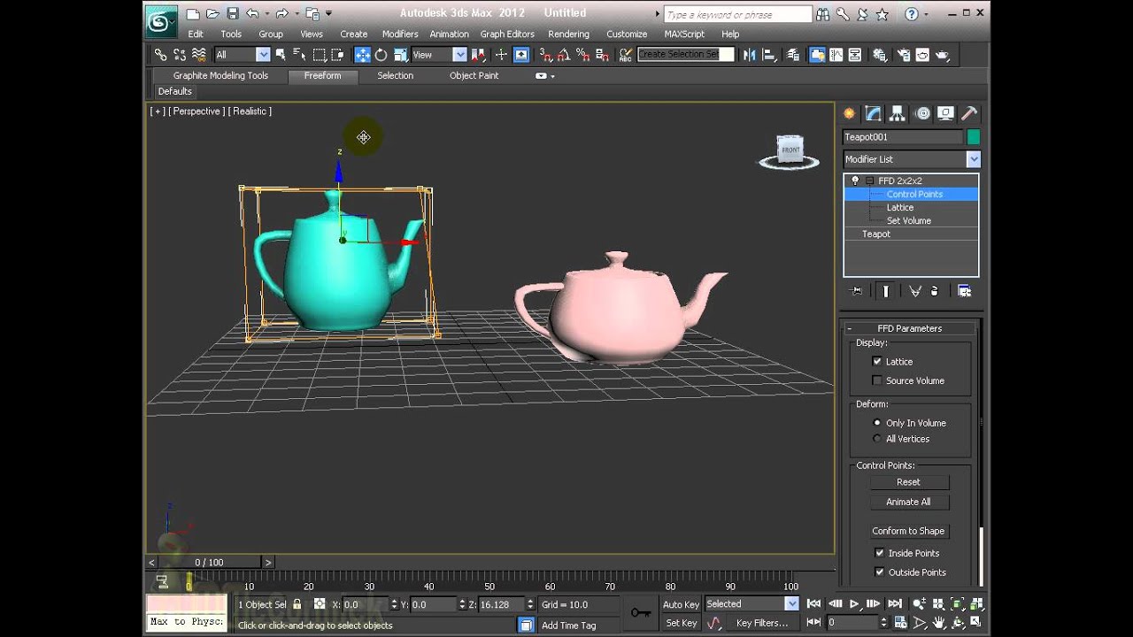 Using The Free Form Deformation Modifiers (FFD) - 3DSMax2012
