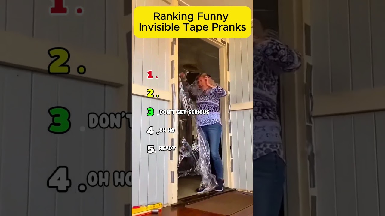 Ranking Funniest Invisible Tape Moments | #shorts