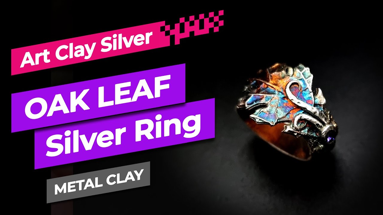 Silver Metal Clay Tutorial: How to create a silver (PMC) Oak Leaf RING. Art Clay Silver