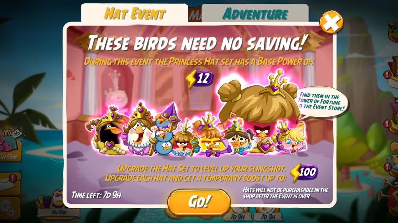 UNLOCK THE PRINCESS HAT SET WITH ME| ANGRY BIRDS 2 | TOWER OF FORTUNE | 2025