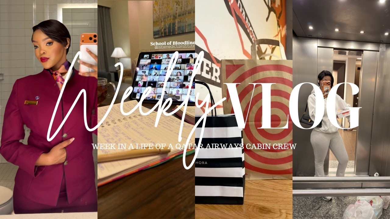 VLOG|WEEK IN A LIFE OF A SOUTH AFRICAN QATAR AIRWAYS CABIN CREW|BUSINESS CLASS FLIGHT| SAN FRANCISCO