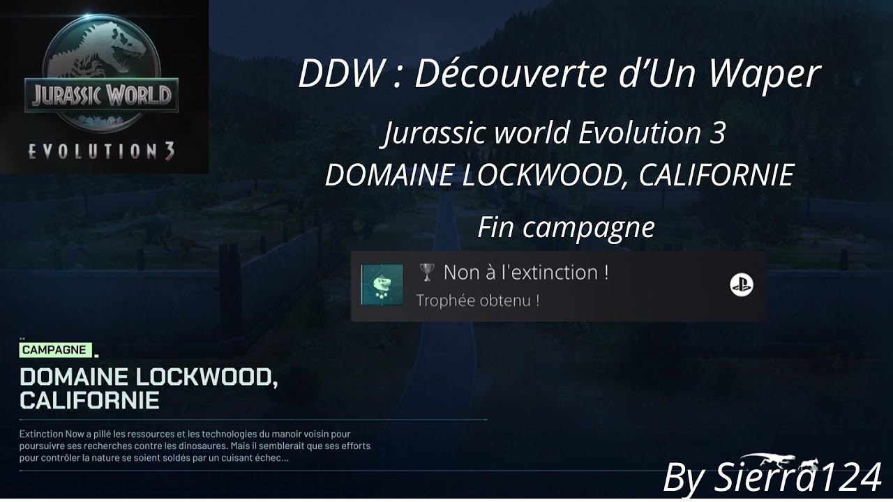 Découverte D'un Waper: Jurassic World Evolution 3 DOMAINE LOCKWOOD fin campagne (trophée) + crédits