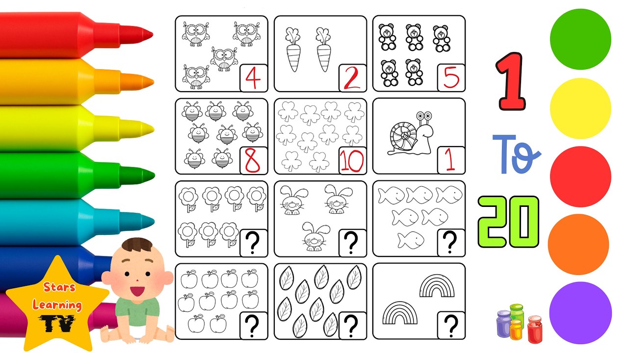 Counting Objects and Writing Numbers | Preschool Math Practice #preschoollearning #education