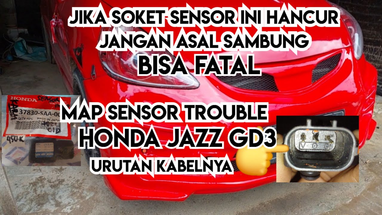 MAP SENSOR JAZZ GD3 JEBOL GARA-GARA INI ⁉️KABEL SOKET MAP SENSOR TERBALIK #jazzgd3 #hondajazz