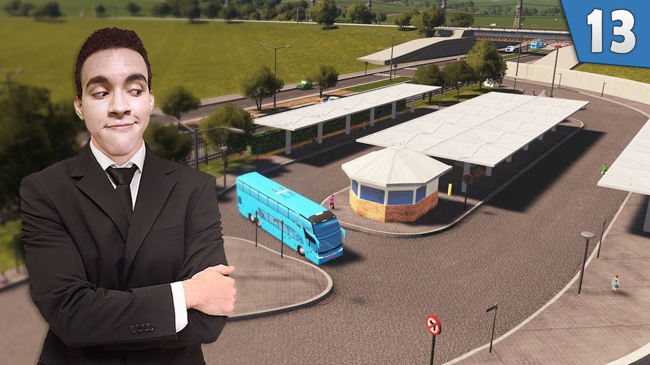 Terminal de Ônibus e Passeio de Busão — Cities: Skylines — Hominópolis #13 (Gameplay HomineK1)