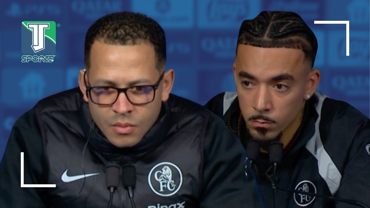 Liam Rosenior et Malo Gusto avant PSG–Chelsea en Ligue des Champions
