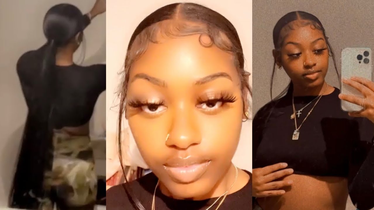 30 inch Slick Back Ponytail Tutorial | No Glue, No Thread | Tiana Shannell