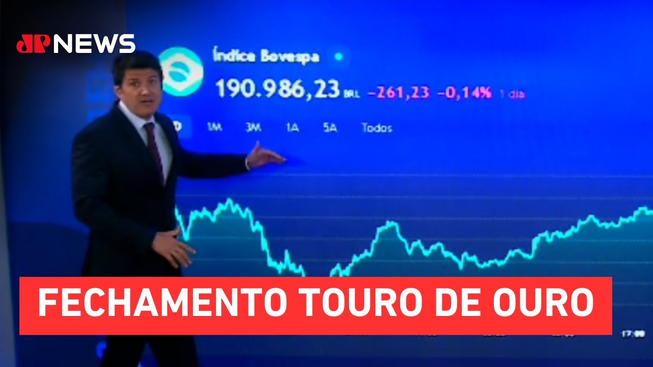Fluxo ajuda, mas Ibovespa cai 0,13% com exterior | FECHAMENTO TOURO DE OURO