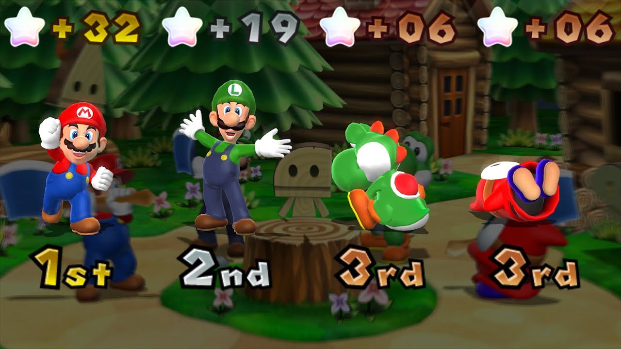 Mario Party 9 - Mario vs Luigi vs Yoshi vs Shy Guy - Bob-omb Factory