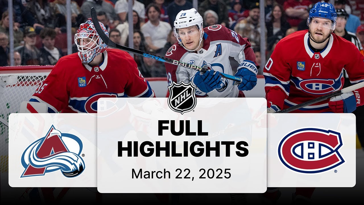 NHL Highlights | Avalanche vs. Canadiens | March 22, 2025