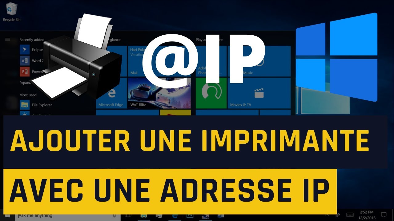 Comment ajouter une imprimante avec une adresse IP sous Windows 10