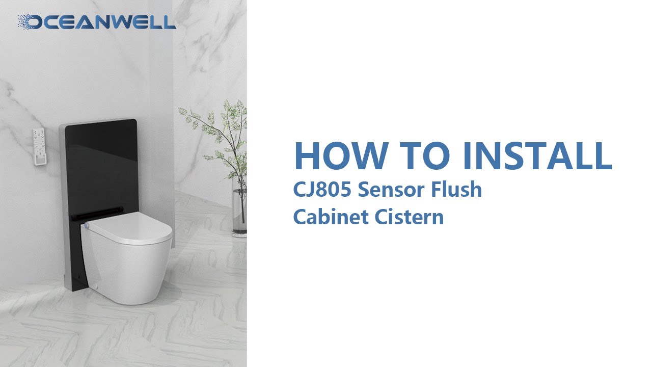 Oceanwell CJ805 Sensor Control Flush Toilet Glass Cistern
