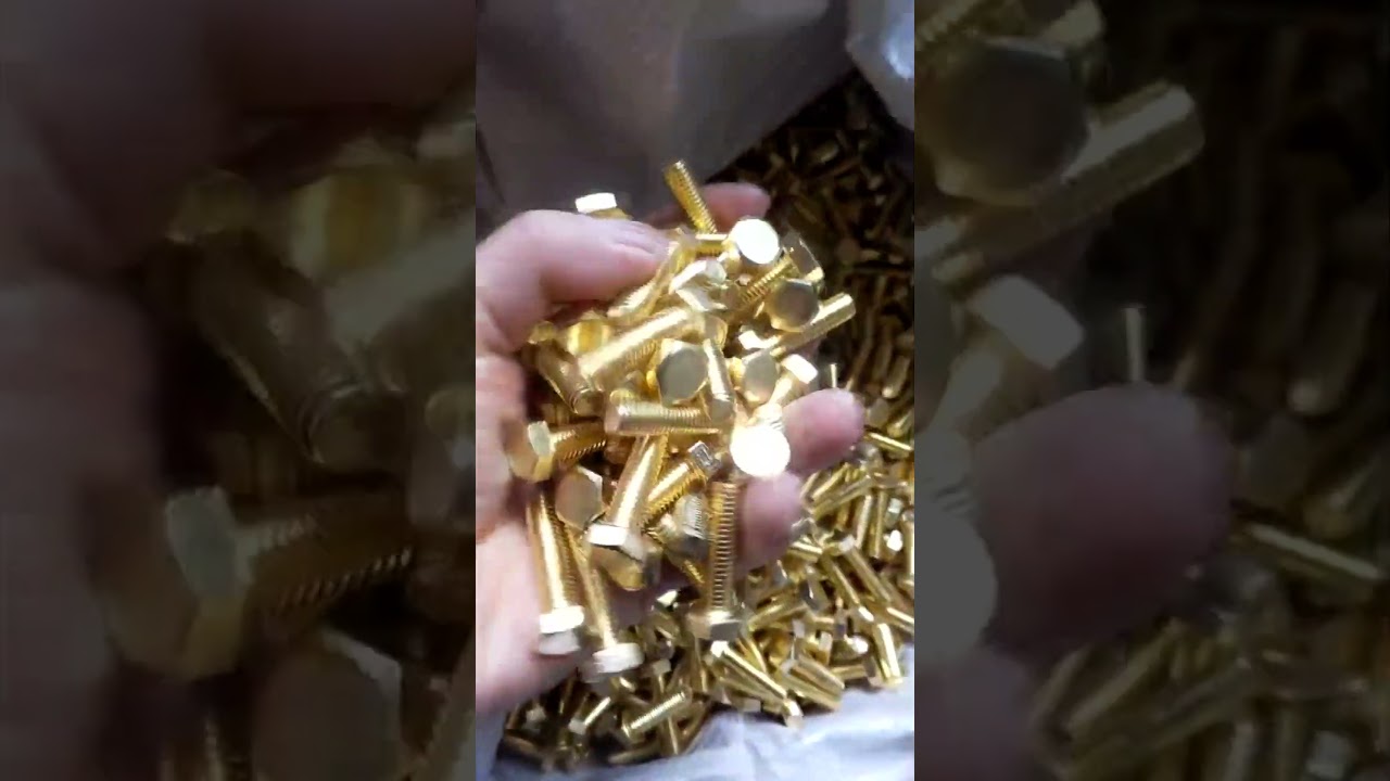 DIN933 Copper Hex Head Screw Brass Hex Bolt