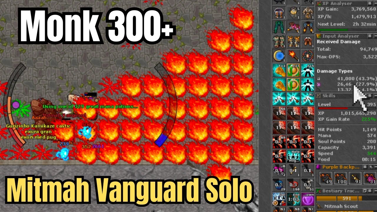Mitmah Vanguard Boss Solo - Monk 300+  (Tibia Global)