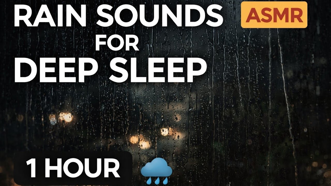 1 Hour Heavy Rain Sound for Sleep – No Thunder | Relaxing Rain Ambience