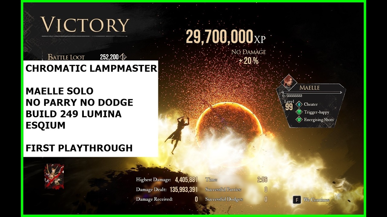 CLAIR OBSCUR - CHROMATIC LAMPMASTER -  MAELLE SOLO BUILD 249 LUMINA - NO PARRY/DODGE