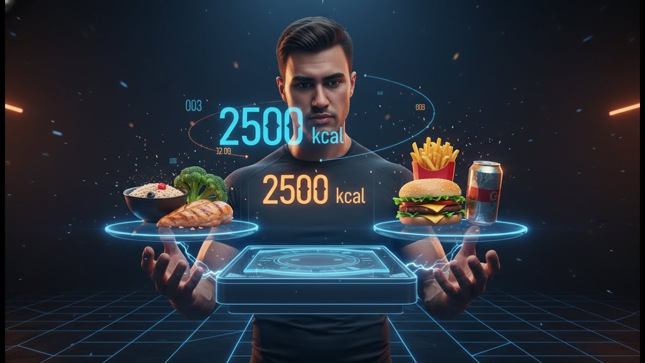 طريقة حساب السعرات الحرارية بسهولة 🔥 اكتشف سر الأكل بدون زيادة وزن! 🍔💪