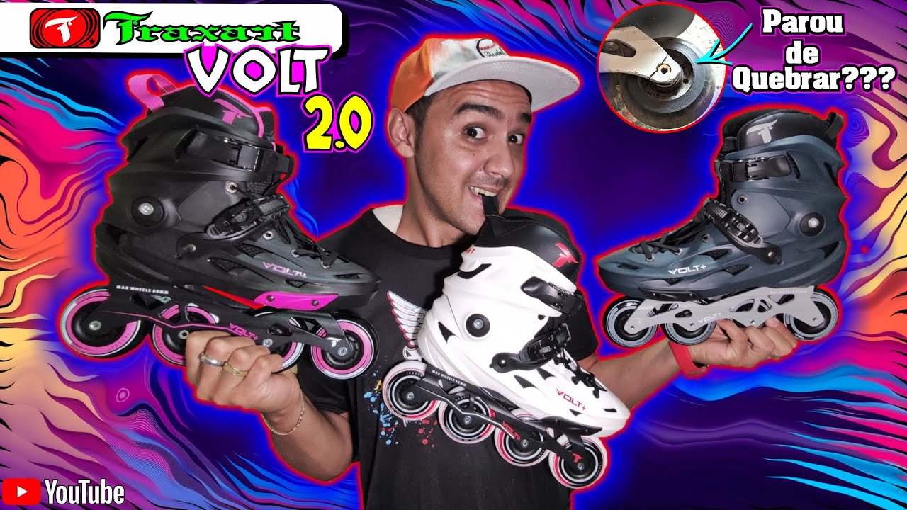 NOVO PATINS TRAXART VOLT + 2.0 SERÁ QUE PAROU DE DAR DEFEITOS ❓❓❓