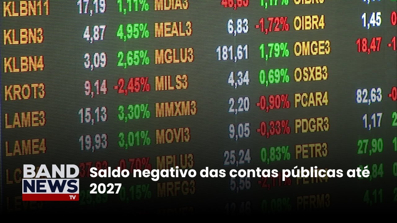 Saldo negativo das contas p&uacute;blicas at&eacute; 2027 | BandNewsTV