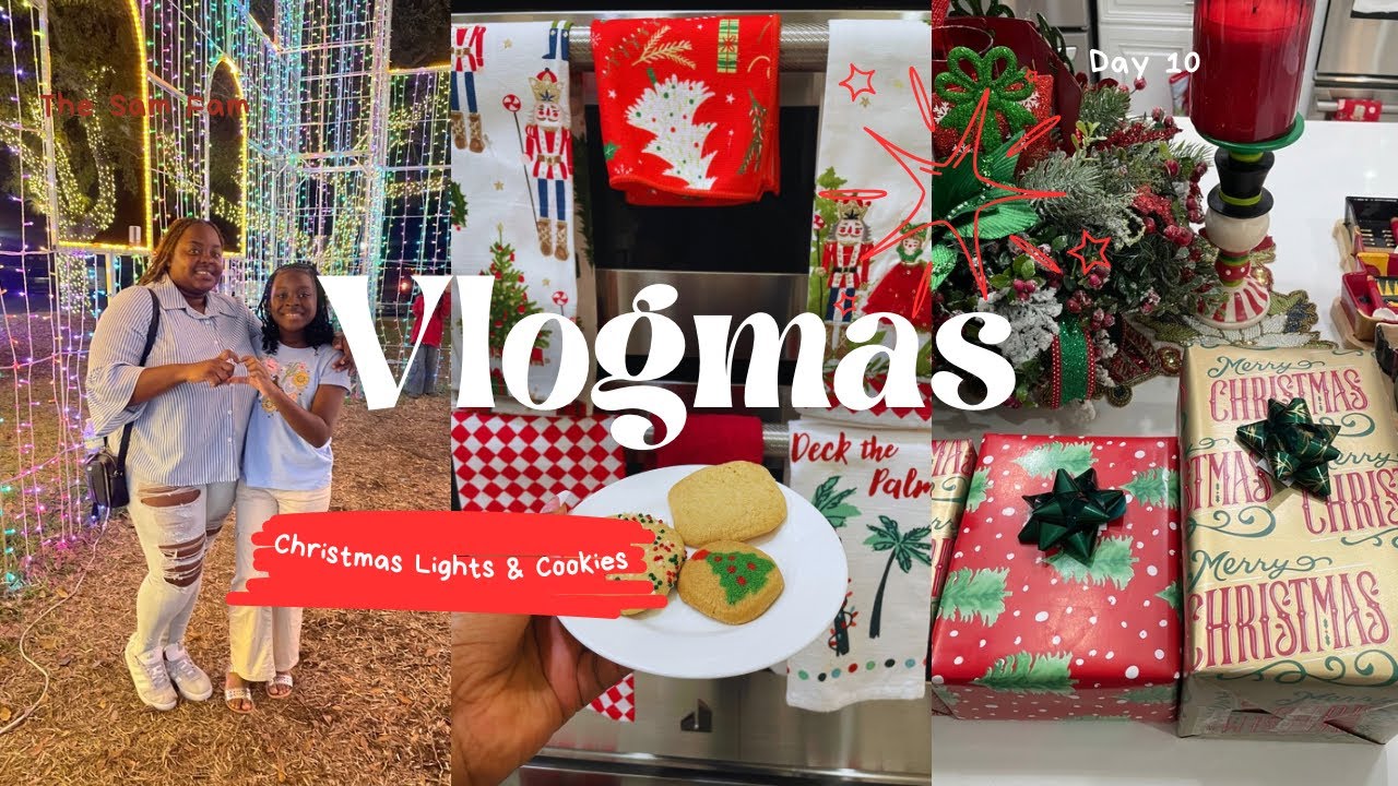 VLOGMAS 10 | Город огней Плантейшен | Клуб каруселей | Выпечка рождественского печенья | @th3samfam