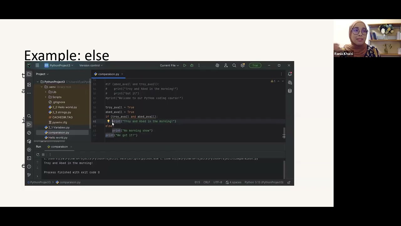 CIS 160: Learn to code in Python – if/else part (4/4): else statements