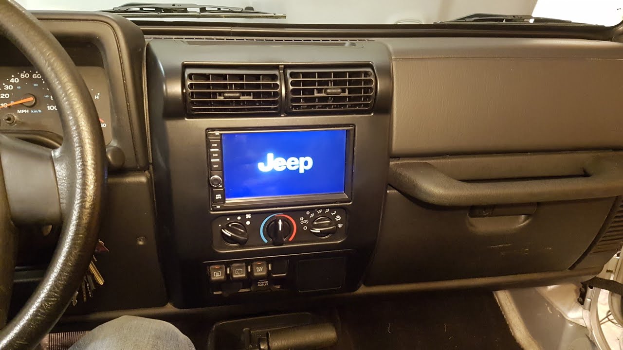 97-06 Jeep Wrangler TJ Double Din Stereo Installation Android Navigation