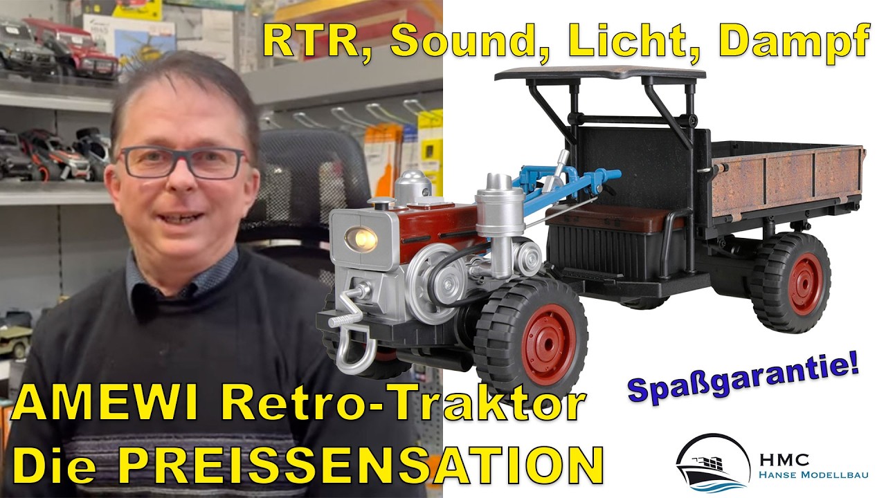 Retro RC Traktor mit Rauch & Sound für 54,90€?! - Die Gartensaison kann beginnen!